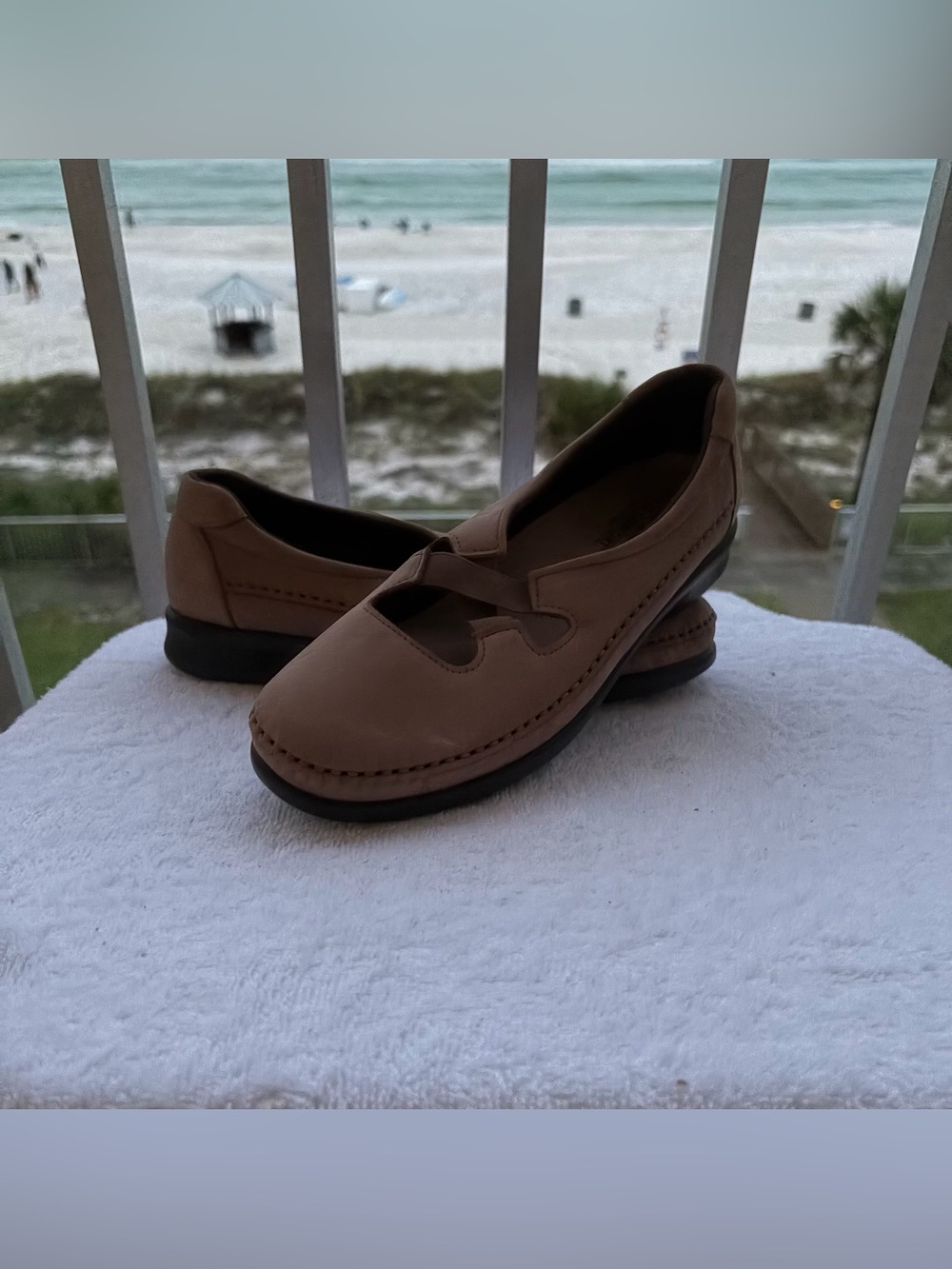 SAS Crissy Praline Tan Nubuck Comfort Loafers 8